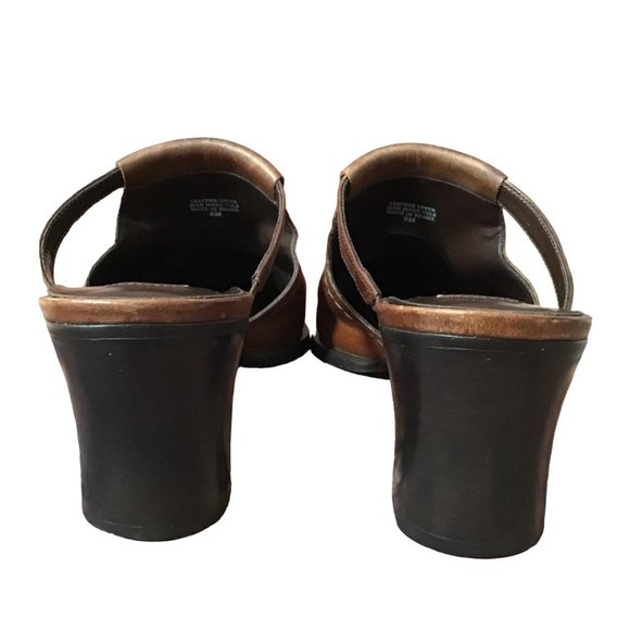 Matisse Mules Womens Size 8 M Brown Leather Block Heel Clogs - Picture 4 of 12